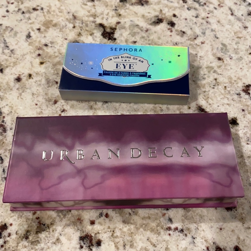 Urban decay palette and Sephora All About Eyes
